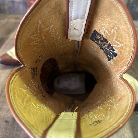 Tony Lama 6216 Vintage Gold Label Wingtip Urban Cowboy Boots Mens 9 D - Picture 9 of 12